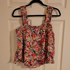 NWT NATURAL LIFE Floral Multicolor Sleeveless Blouse